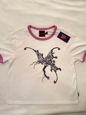 Heavn ( Heaven ) by Marc Jacobs Kiki Butterfly Ringer Tee